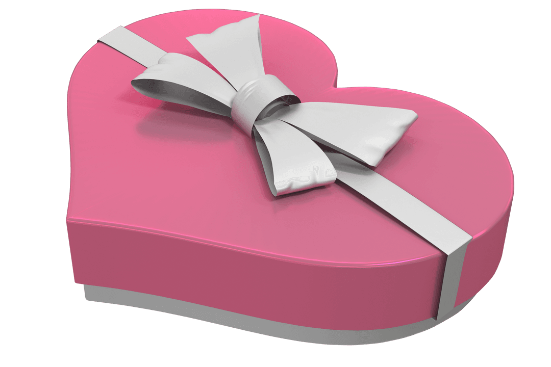 Heart Shaped Transparent Gift Box with Elegant Ribbon