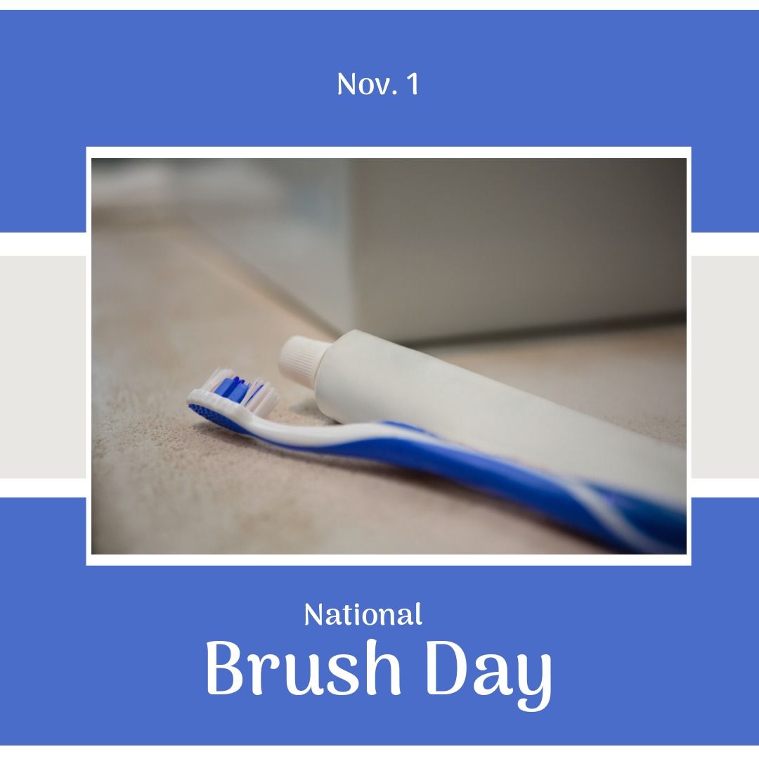 National Brush Day Celebration with Toothpaste and Toothbrush - Download Free Stock Templates Pikwizard.com