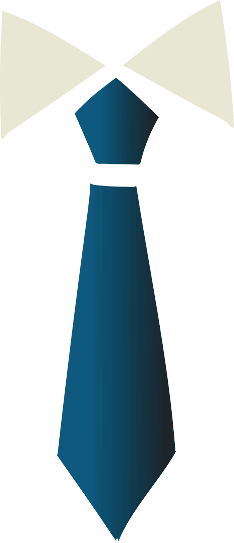 Blue Tie Illustration with Transparent Background