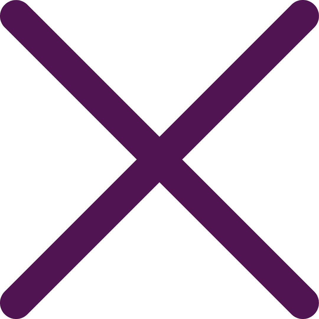 Purple X Design Icon on Transparent Background