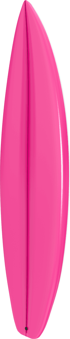 Vibrant Pink Surfboard on Transparent Background Summer Vibe