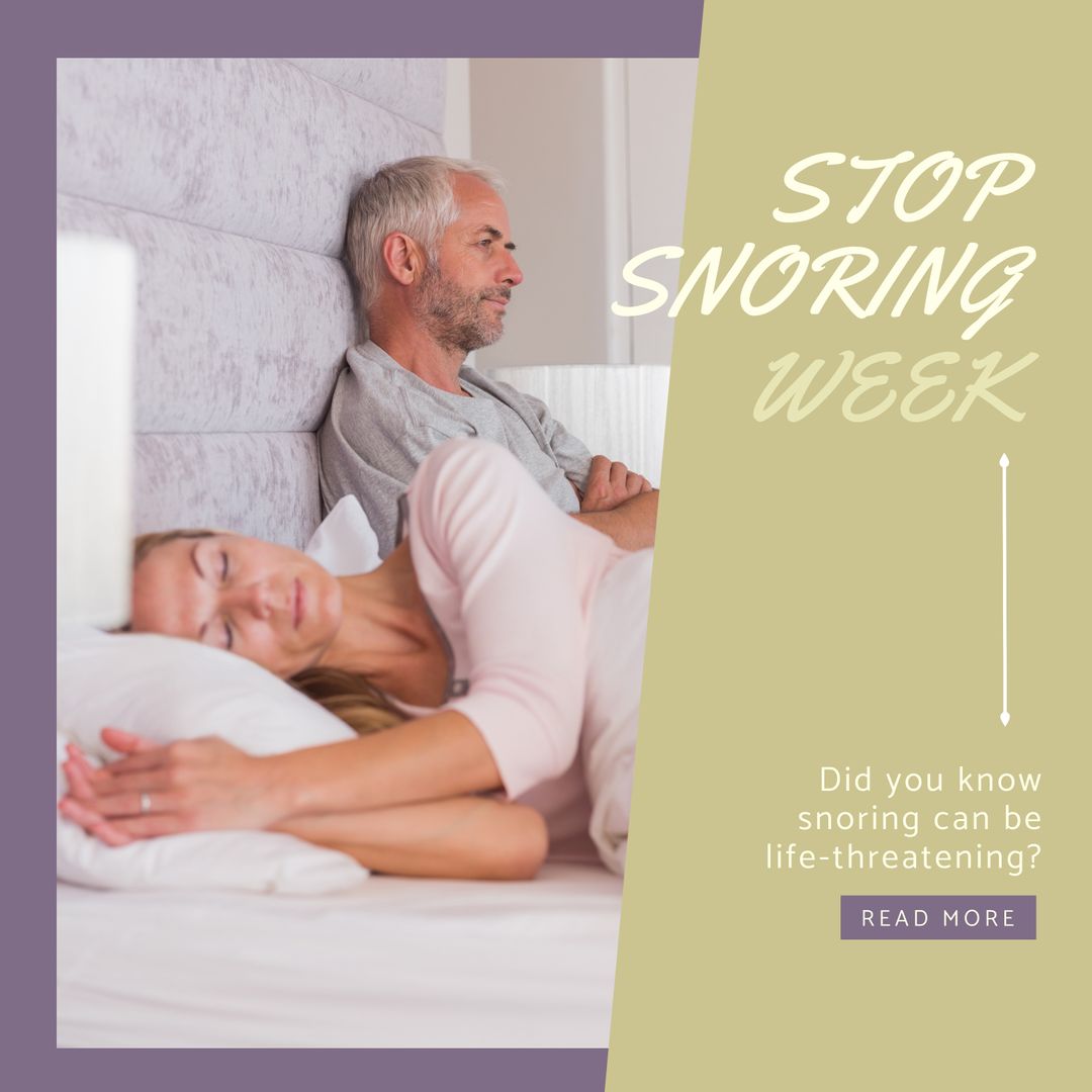 Couple in Bed Illustrating Sleep Disruption from Snoring