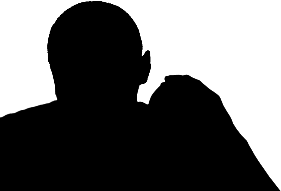 Athlete Silhouette with Shot Put on Transparent Background for Sports Theme