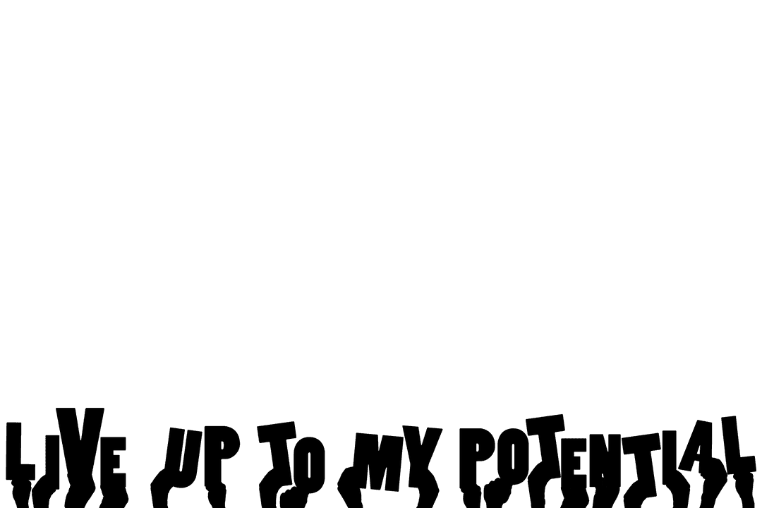 Silhouette of Hands and Positive Quotes on Transparent Background