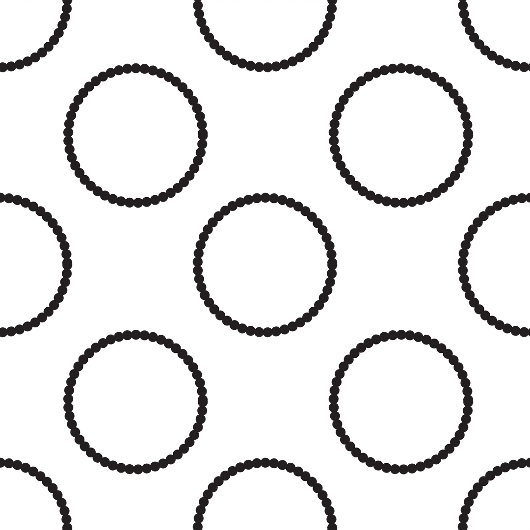 White Circle Pattern on Transparent Background for Digital Designs