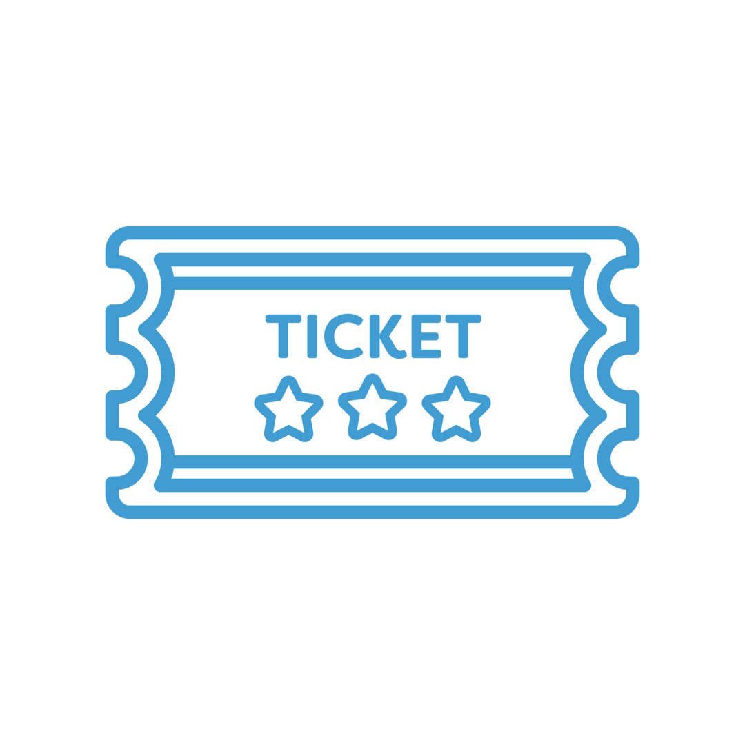 Blue Ticket Illustration with Three Stars on Transparent Background - Download Free Stock Images Pikwizard.com