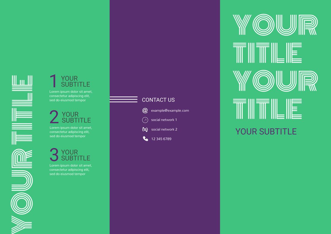 Bold Green and Purple Business Event Flyer Template