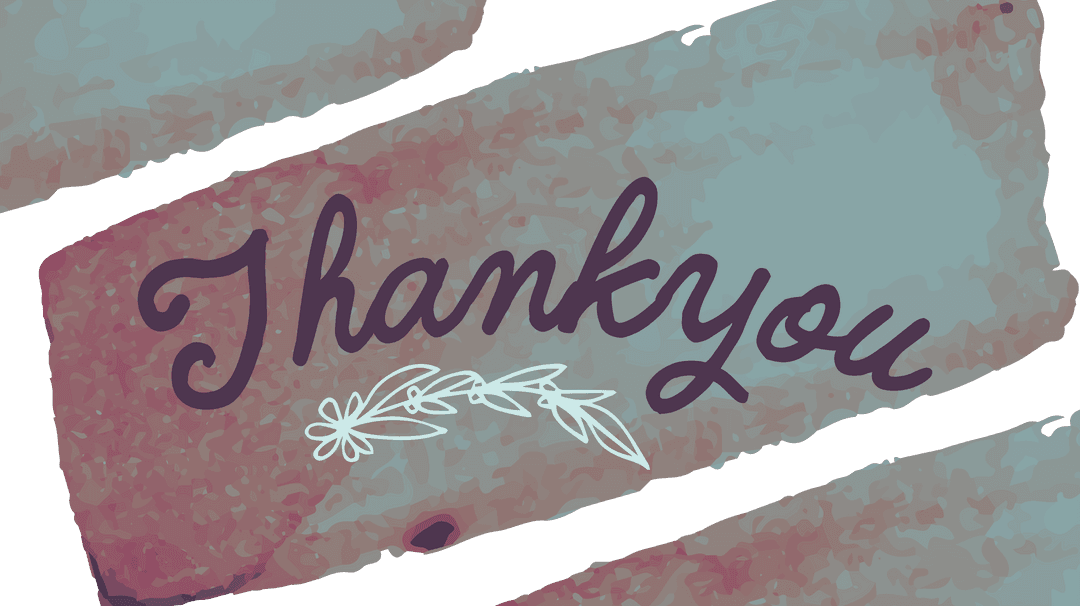 Thank You Text on Transparent Metal Sign