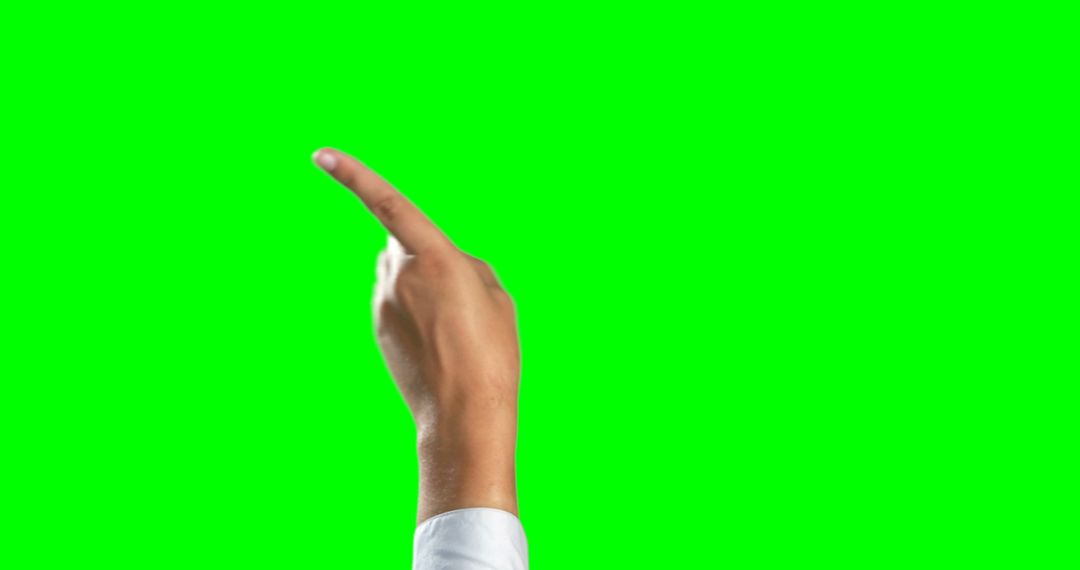 Hand Pointing Upward on Green Screen Background Close-up - Free Images, Stock Photos and Pictures on Pikwizard.com