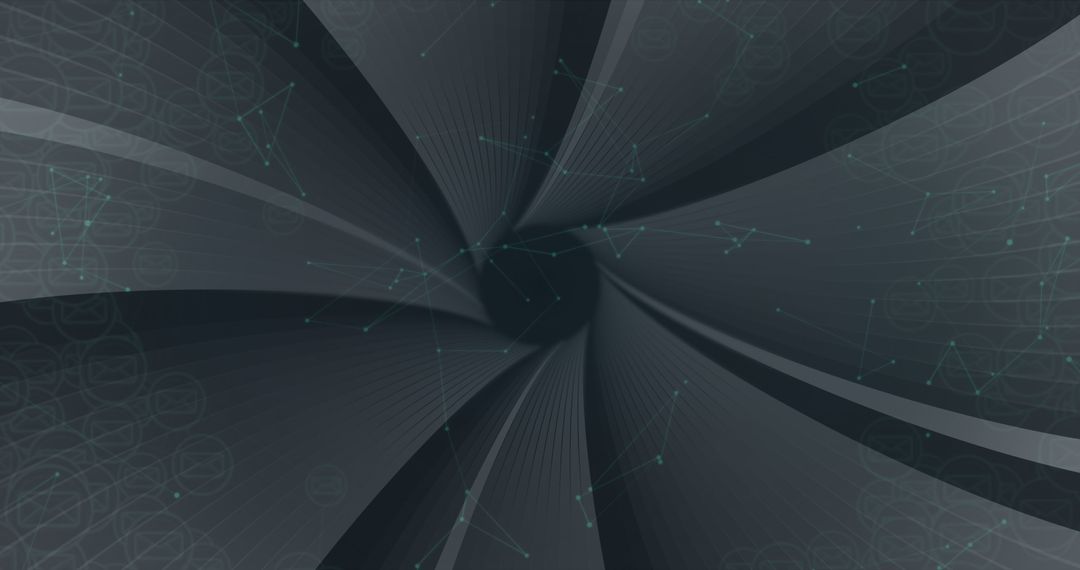 Abstract Futuristic Iris with Digital Network Connections