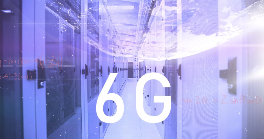 6G Technology with Digital Globe and Math Calculations