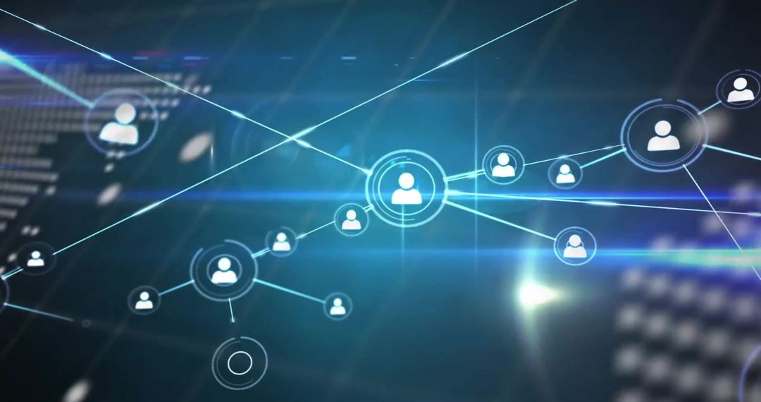 Global network connections and digital data processing concept