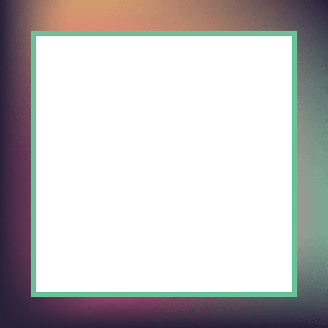 Colorful Frame PNG with Text Space on Transparent Background