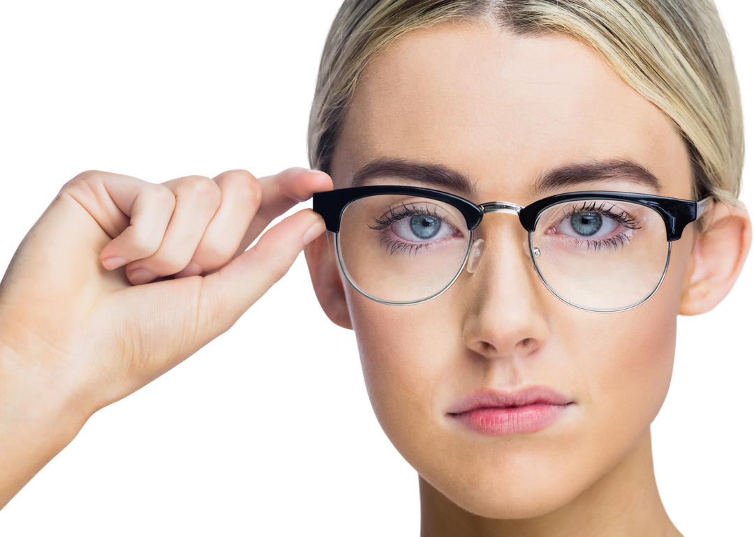 Transparent Background Portrait of Woman with Glasses in Studio - Download Free Stock Images Pikwizard.com