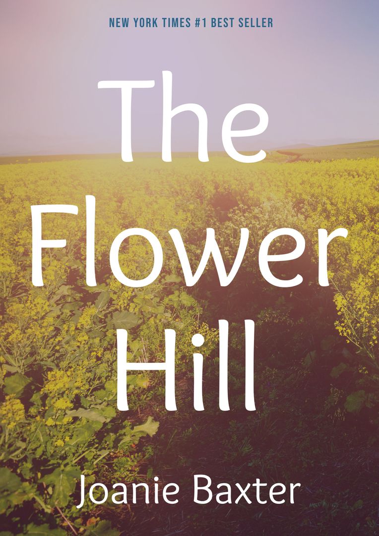 Book Cover of The Flower Hill with Blooms and Trees - Download Free Stock Templates Pikwizard.com