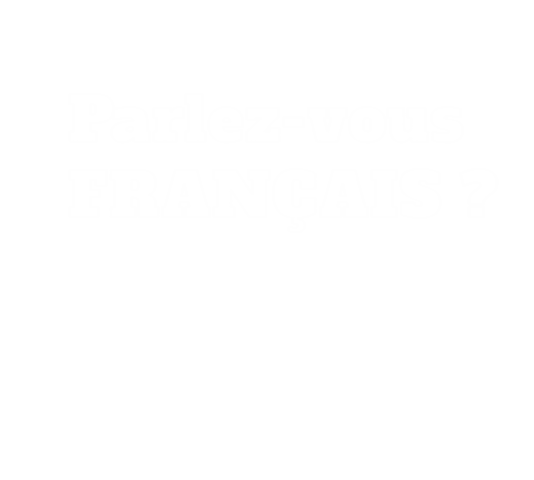 Illustration of 'Parlez-vous Français?' Text on Transparent Background