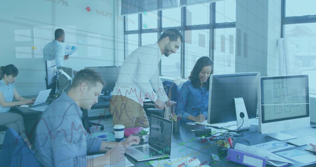 Dynamic Team Collaboration and Data Analysis in Modern Workspace