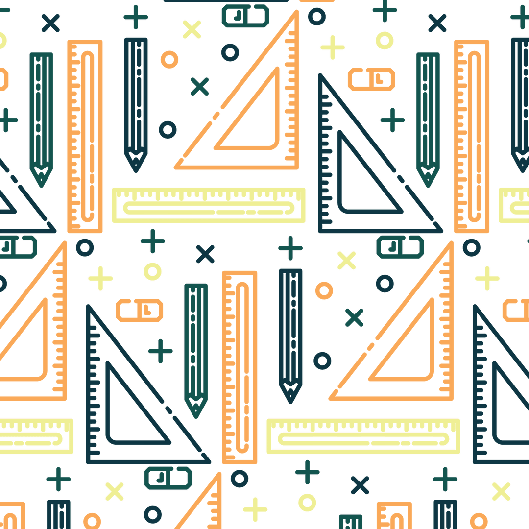 Bright Geometric Pattern Design on Transparent Background