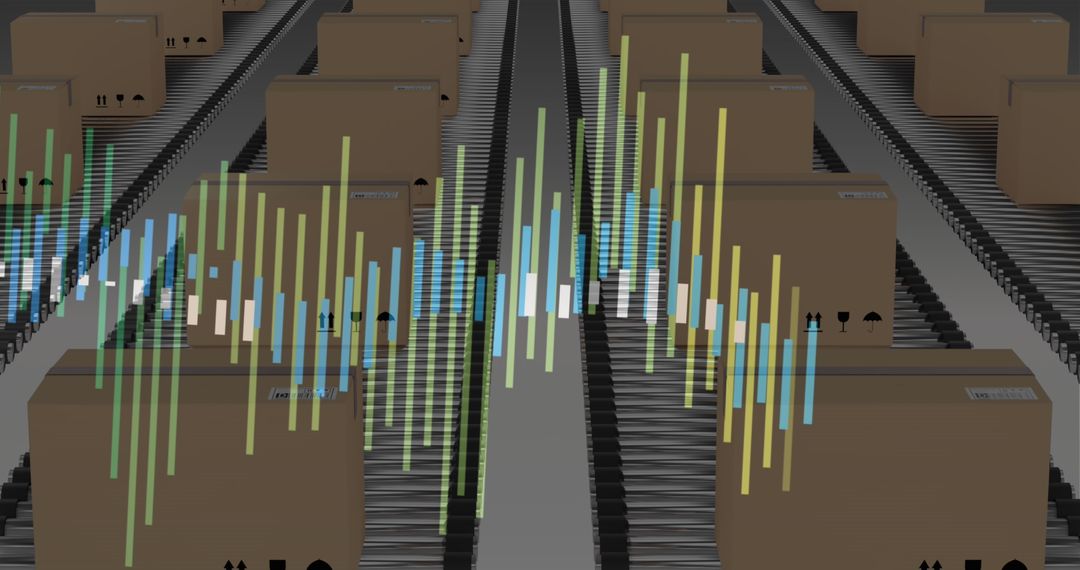 Automation in Shipping with Digital Analytics Overlay - Free Images, Stock Photos and Pictures on Pikwizard.com