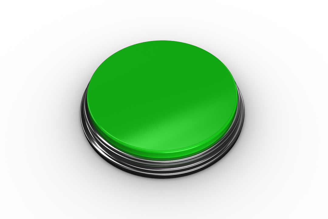 Circular Green Push Button on Transparent Background - Download Free Stock Images Pikwizard.com