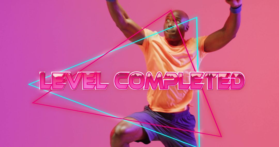 Basketball victory celebration with energetic motion graphics