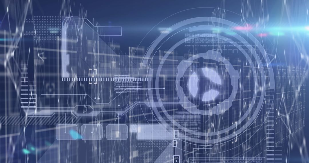 Futuristic Digital Interface Displaying Data Processing Concepts - Free Images, Stock Photos and Pictures on Pikwizard.com