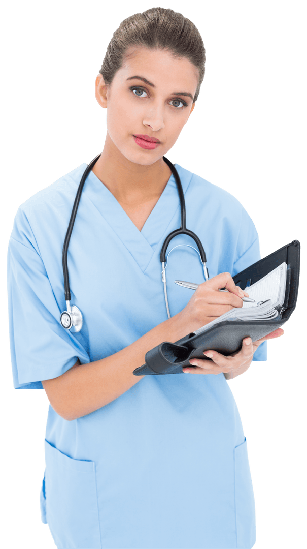 Transparent Medical Professional Writing Notes Tablets