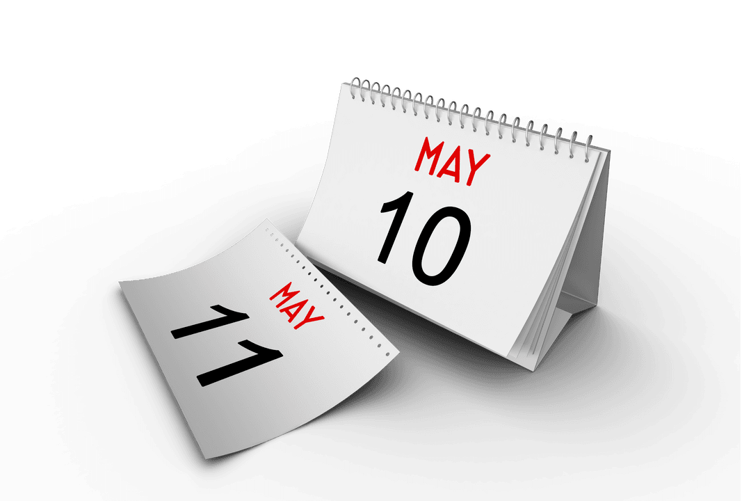 Transparent Calendar Pages Illustration for Time Planning Concept