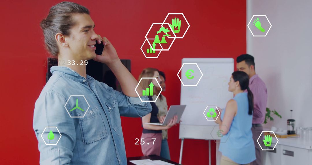 Meeting Room Concept with Innovative Data Visualization Icons