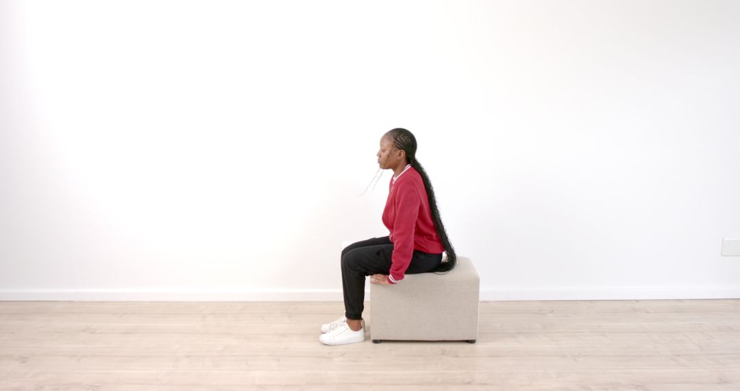 Woman in Casual Wear Practicing Dance Moves in Modern Space