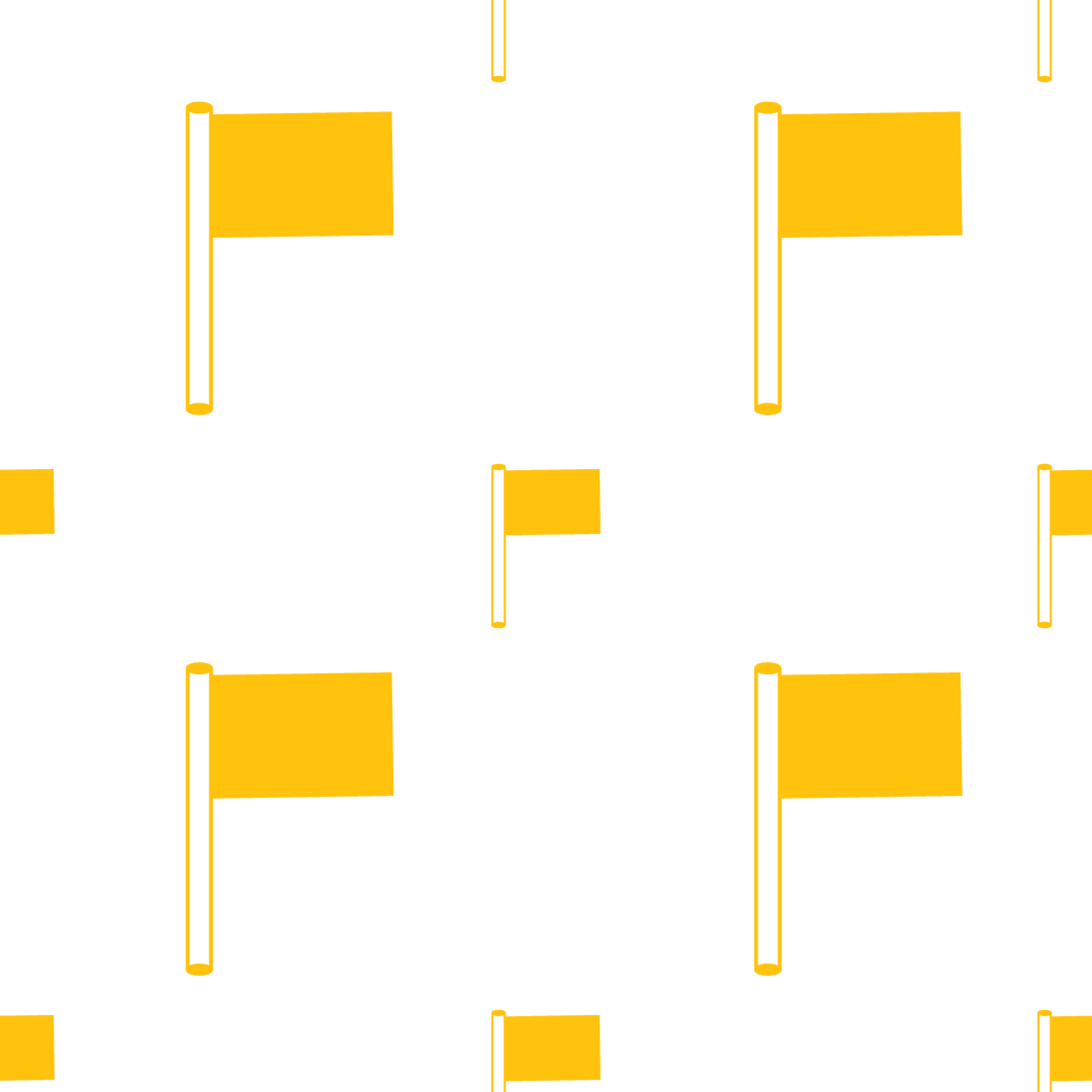 Yellow flags pattern on transparent background