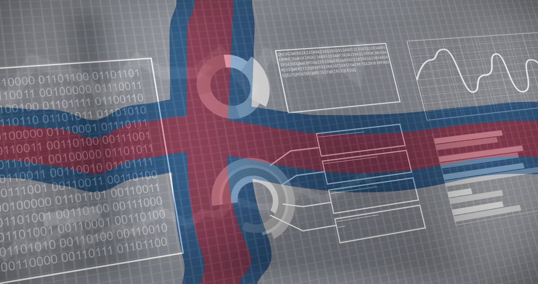 Financial Data Overlay on Faroese Flag with Technological Interface
