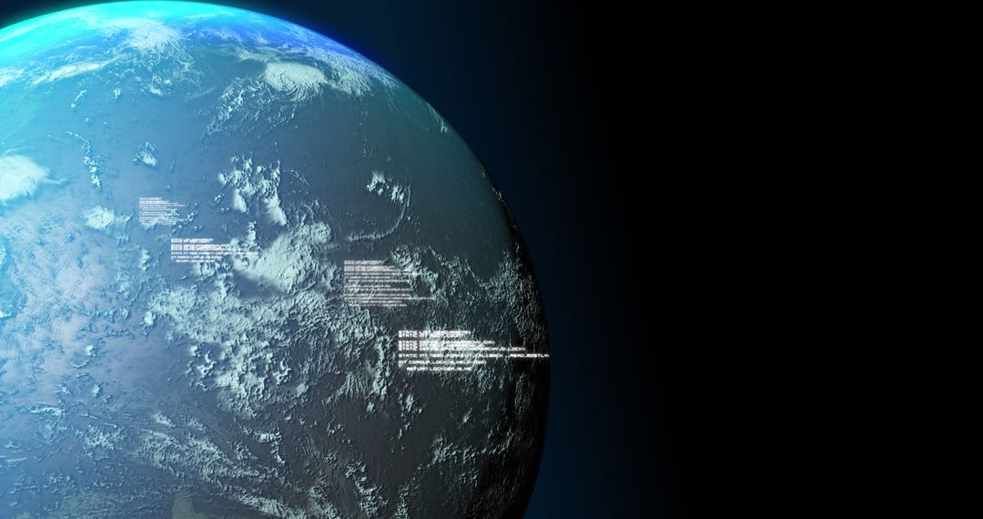 Digital Data Processing on Worldwide Network Globe