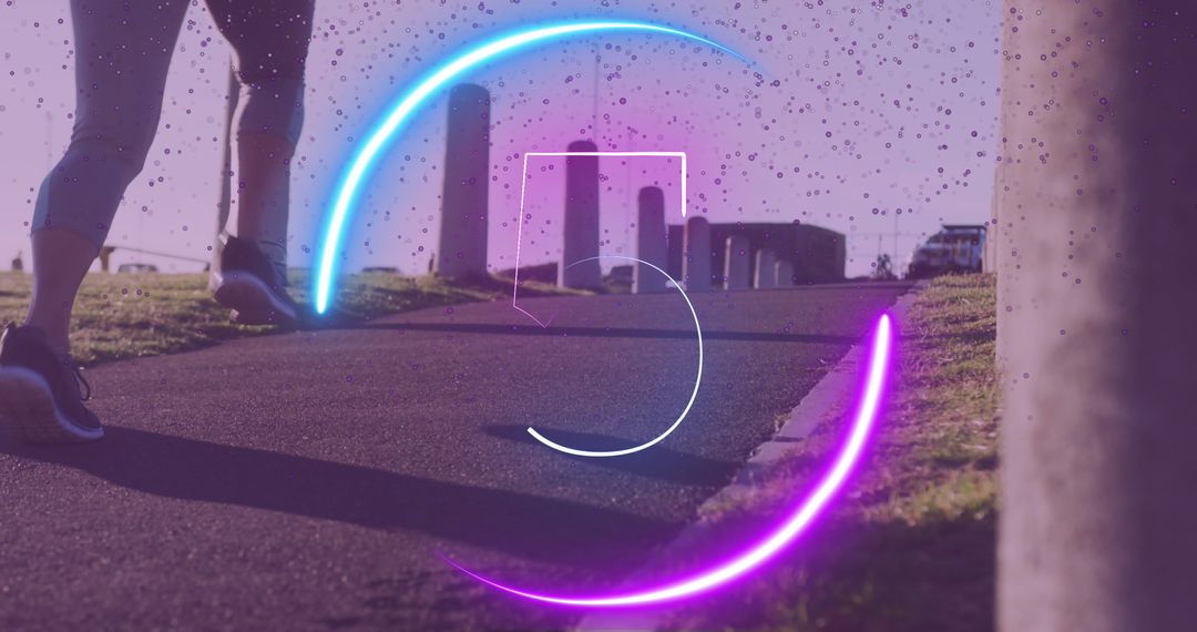 Countdown Overlay with Runner Outdoor Fitness Concept