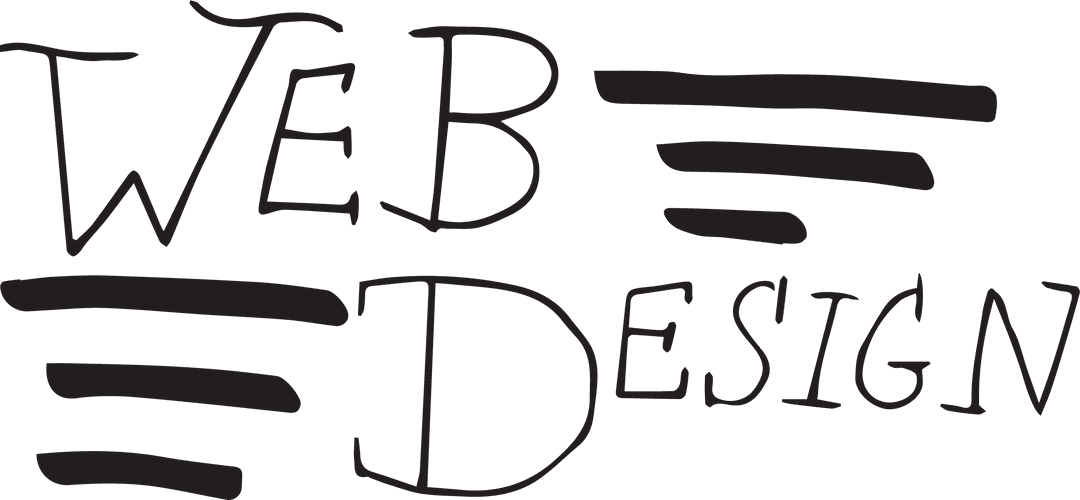 Creative Handwritten Web Design on Transparent Background