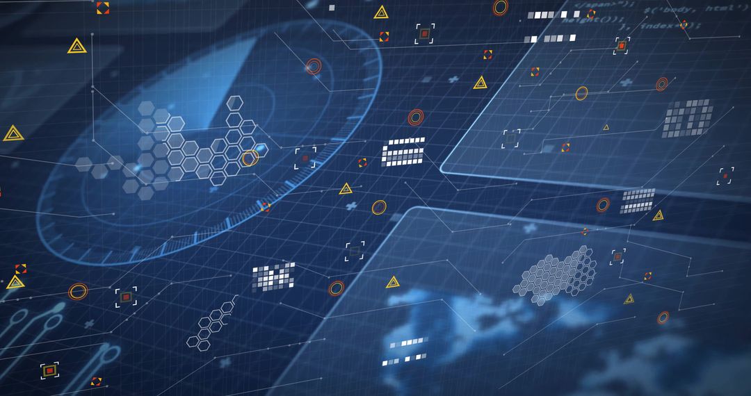 Futuristic Holographic Display Decoding Data and Anomalous Patterns