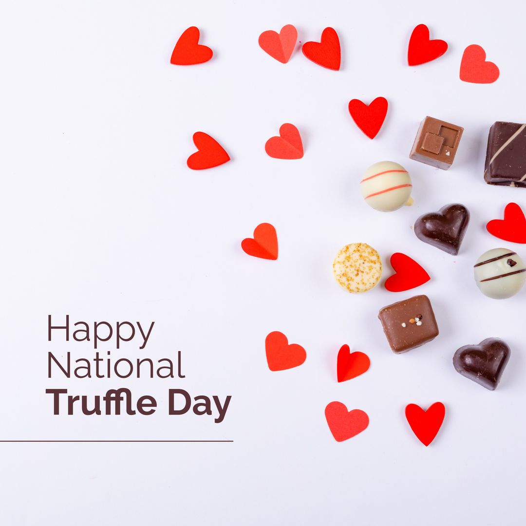 Celebrating National Truffle Day with Chocolates and Heart Decorations