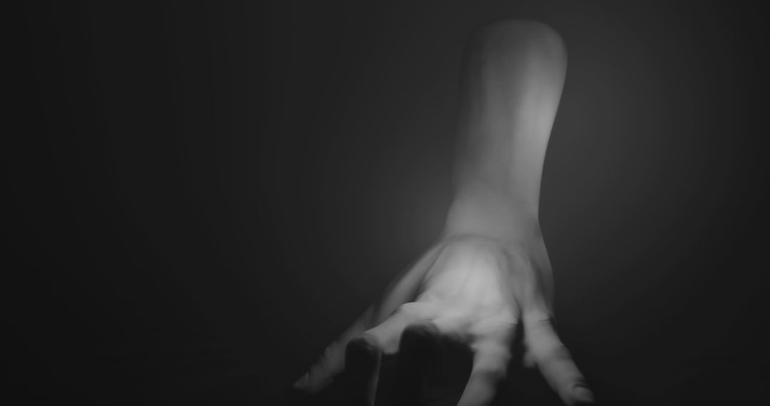 Creepy Hand Crawling in Darkness for Horror Theme