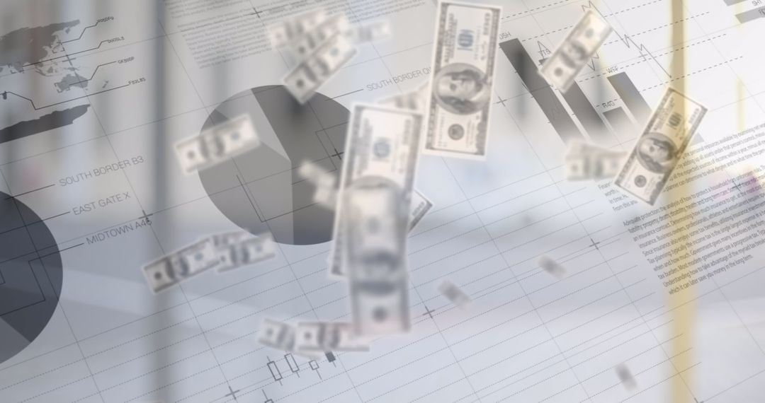 Falling Dollar Bills Over Graphs and Statistical Analysis