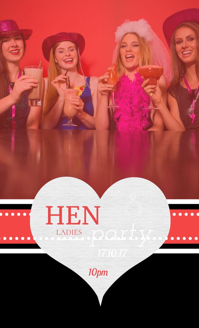 Hen Party Invitation Template for Joyful Pre-Wedding Celebrations - Download Free Stock Templates Pikwizard.com