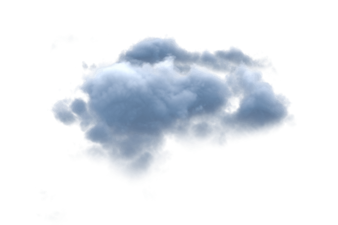 Dark Cloud Illustration on Transparent Background for Weather Designs