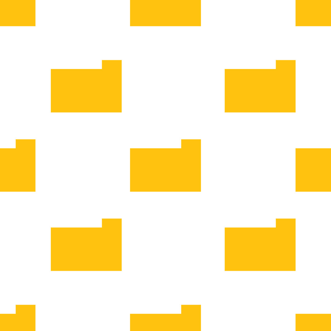 Yellow folder pattern on transparent background for mock-ups
