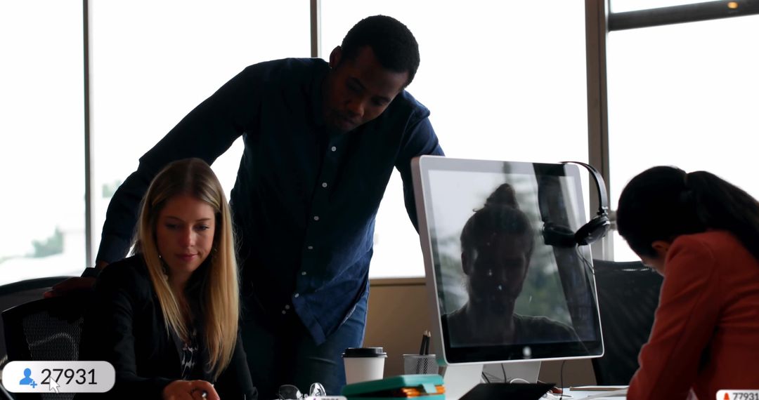 Team Collaboration in Modern Workspace with Technology Integration