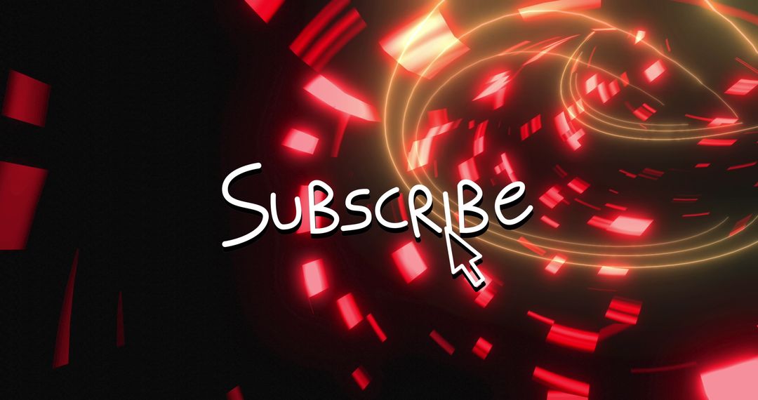 Subscribe Button with Glowing Neon Light Trails