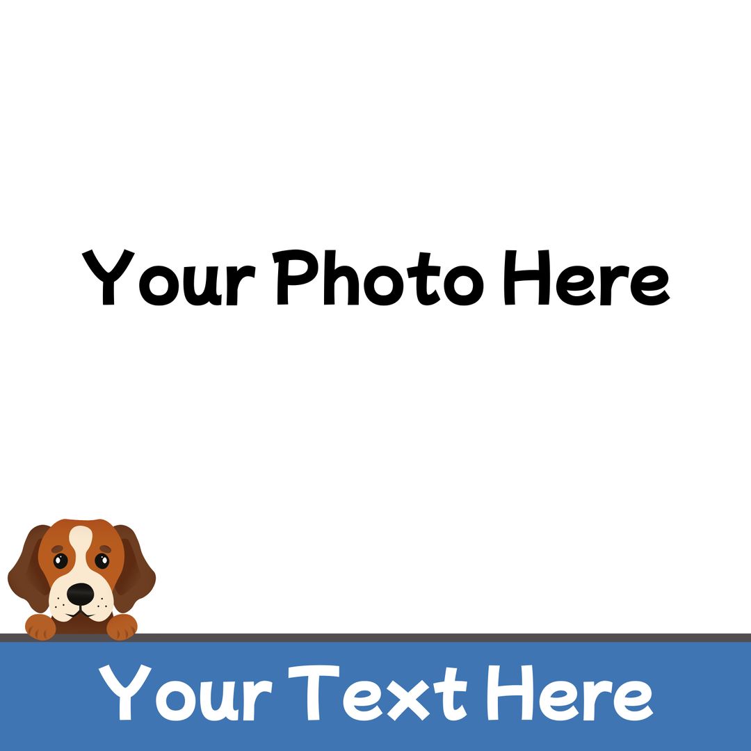 Cute Dog Social Media Story Template with Custom Text Space