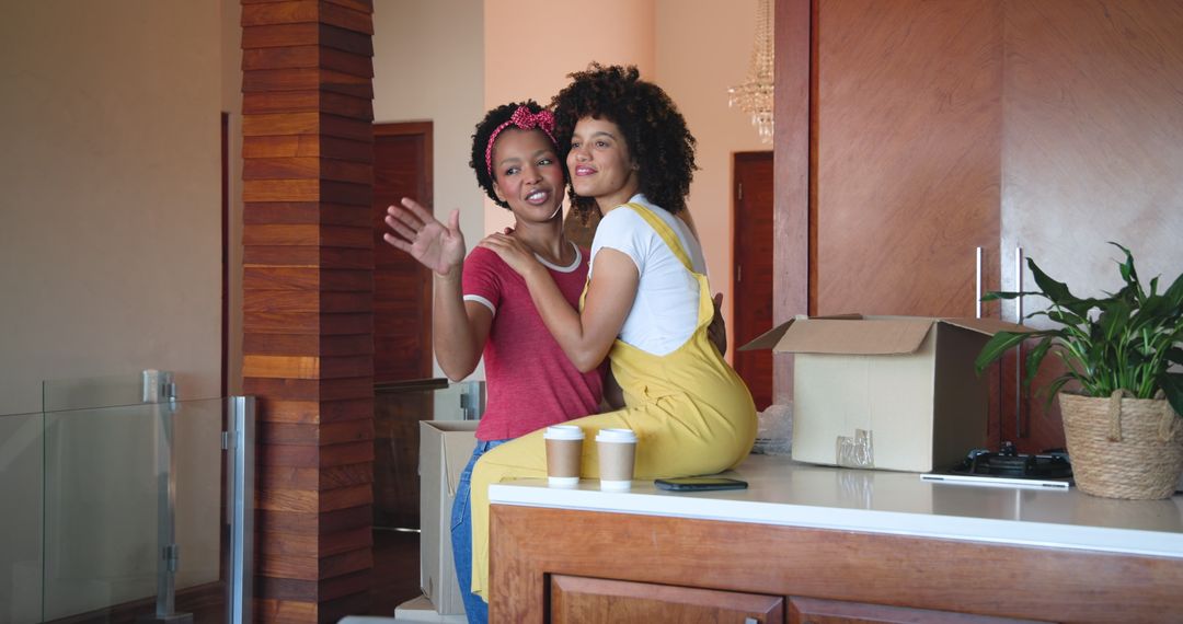 Harmonious Moment: Couple Enjoying New Home Enthusiastically