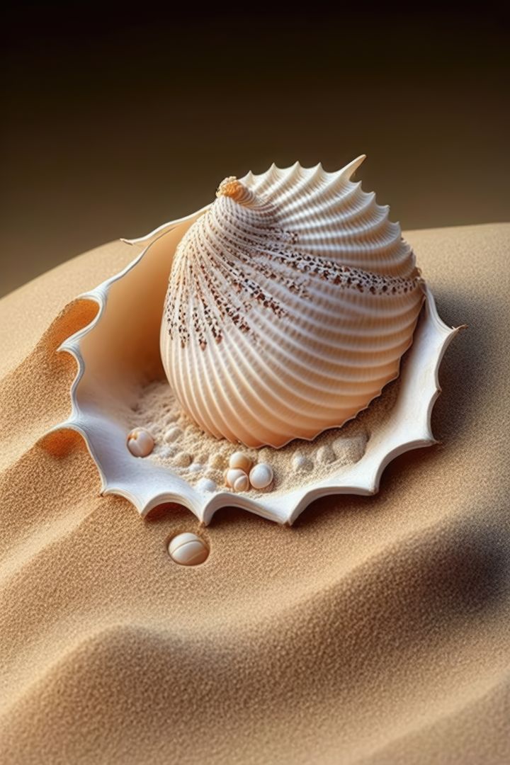 Close-Up of Delicate Shell and Sand - Free Images, Stock Photos and Pictures on Pikwizard.com