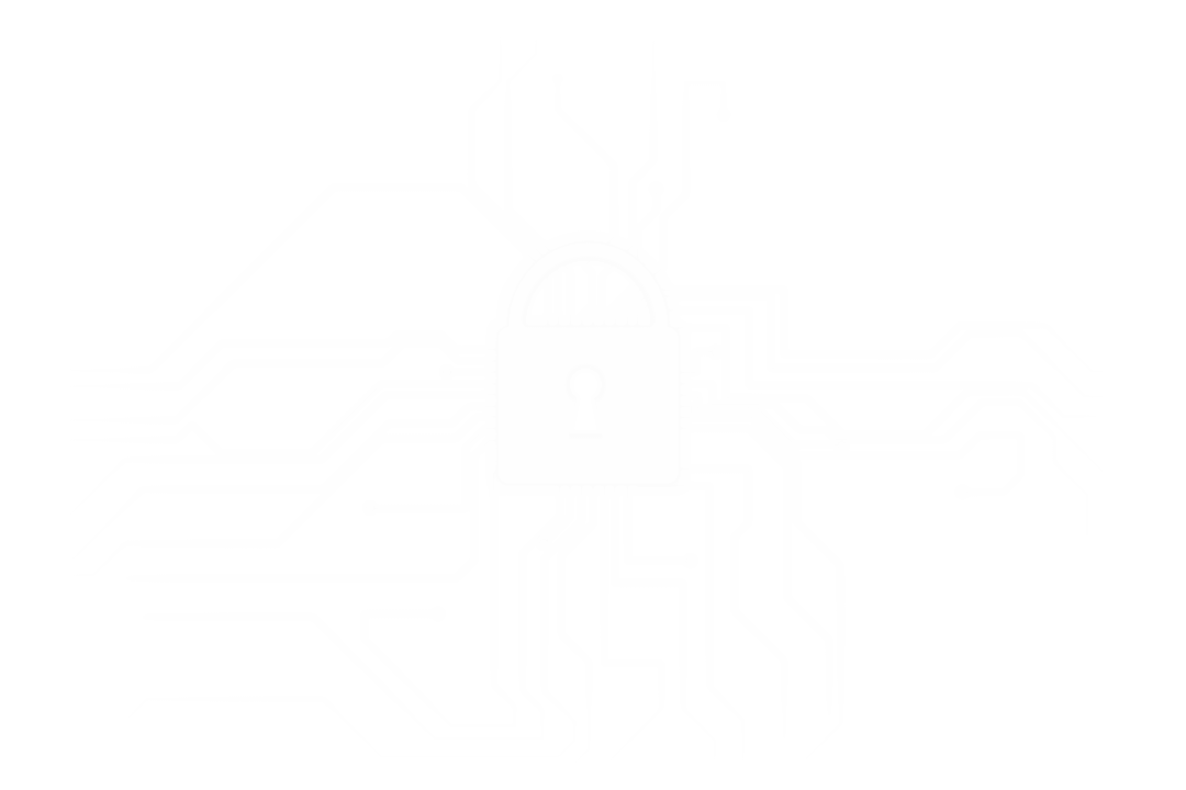 Digital Circuit Padlock Representing Online Security with Transparent Background