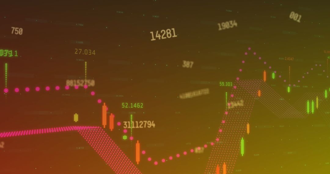 Dynamic Financial Data on Orange Background