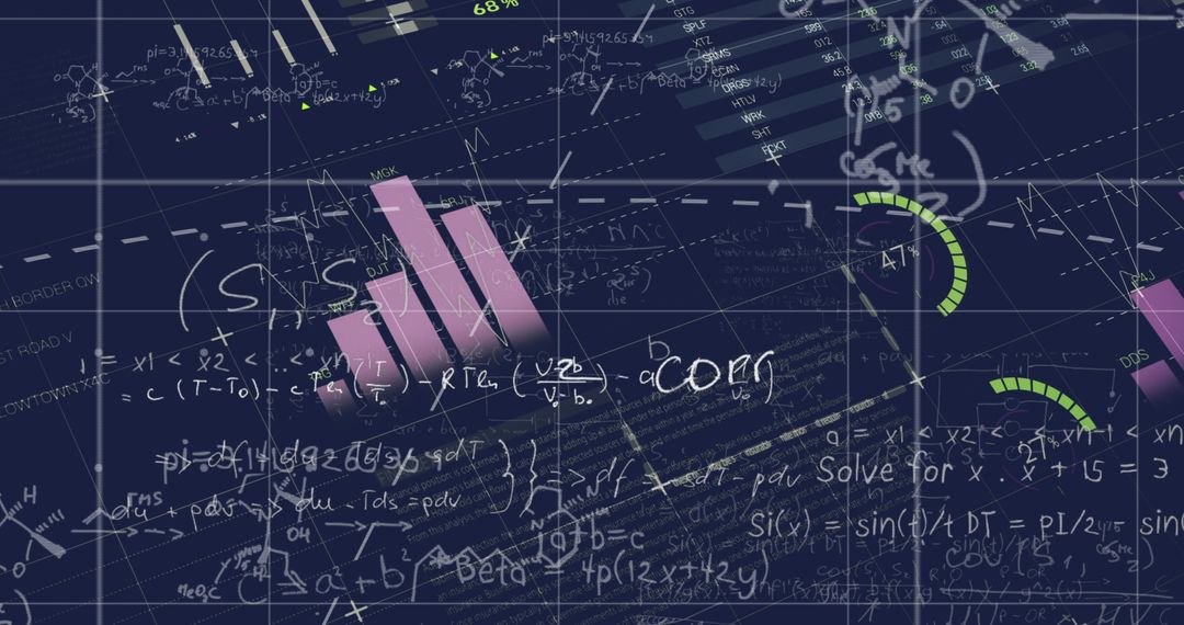 Abstract Statistical Analysis Data with Mathematical Formulas - Free Images, Stock Photos and Pictures on Pikwizard.com